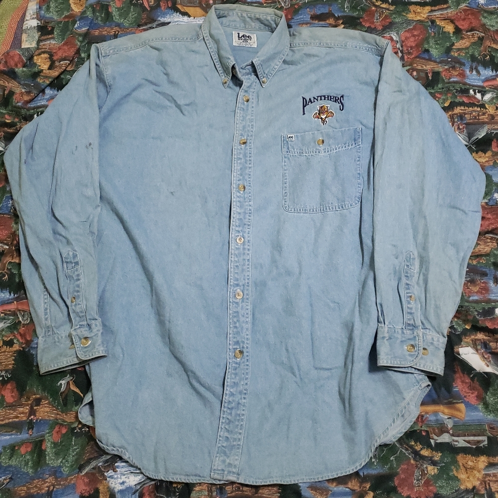 Vintage Florida Panthers Denim Shirt XL